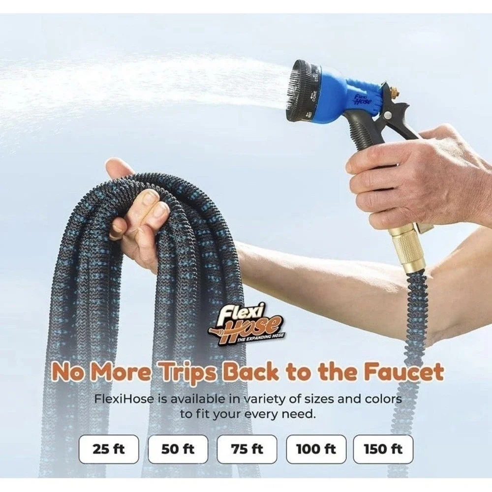 100 ft Hose shrinking expand w/ nozzle .  NEW Factory Sealed Multiple Available